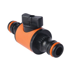 Manufacturer Direct Sales Plastic Double-Tee Nipple Valve Garden Water Pipe Fitting Two-Way Connector Quick Connection