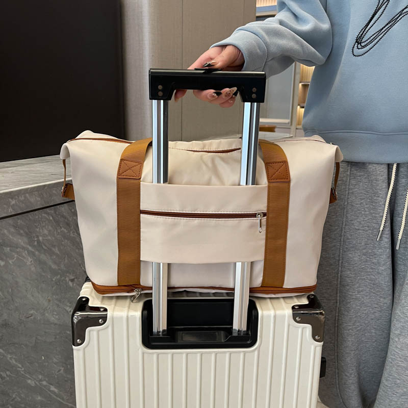 Bolsa de Viaje con Separación Seco y Húmedo de Tela de Oxford Expandible para Viajes de Ocio