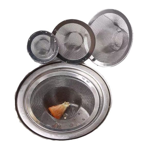 Stainless steel sink filter floor drain leftovers kitchen bathroom sewer hair filter universal