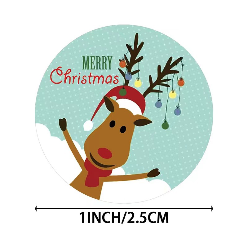 Christmas Festival Santa Claus, Deer Pattern Christmas Santa Claus Deer PVC Party Gift Stickers