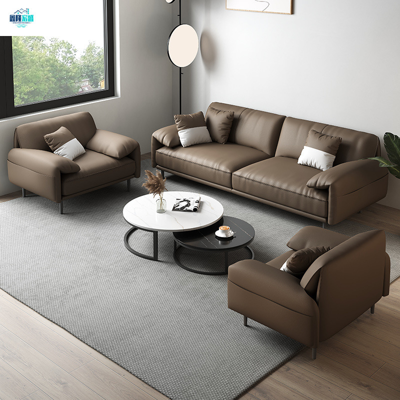 Simple Modern Light Luxury Coffee Table Combination Set Office Sofa Business Reception Hall Reception Area Negotiation