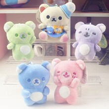 4寸日系跨境轻松小熊挂件系列毛绒公仔卡通小熊店长玩偶礼品批发