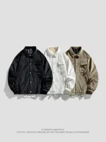 Autumn solid trend retro jacket, loose fit