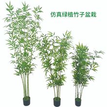 仿真竹子酒店公司开业常绿假绿植装饰人造凤尾葵盆栽装饰仿真竹葵