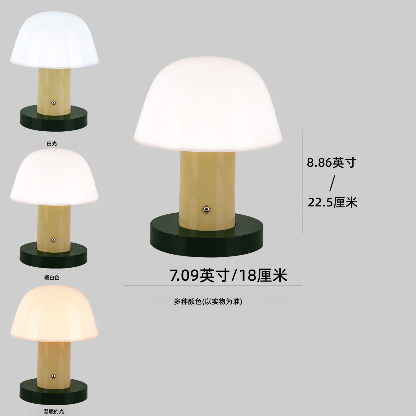 Diseño danés creativo lámpara de escritorio de hongos lujosa lámpara de escritorio recargable nórdica inalámbrica táctil dormitorio cabecera luz de noche