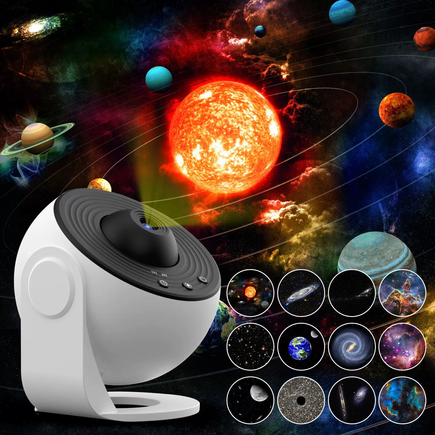 跨境地球仪银河星空投影灯卧室氛围灯高清调焦USB小夜灯