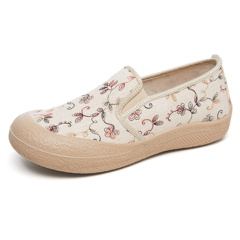 Viejos zapatos de tela de Beijing de verano para mujeres zapatos transpirables y cómodos zapatos de pescador de un pie de moda casual universal zapatos de hombre