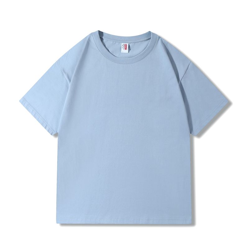 夏 210 グラム純綿 Tシャツメンズハイエンド無地ラウンドネック半袖大きいサイズメンズトレンディなブランドルーズ速乾性トップ夏|undefined