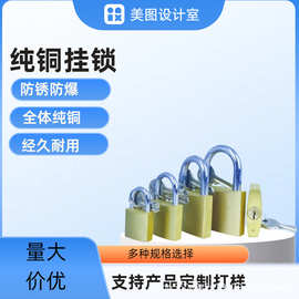 全铜加厚重型挂锁安全牢固电力表箱厂区大门工程防盗锁厂家直供