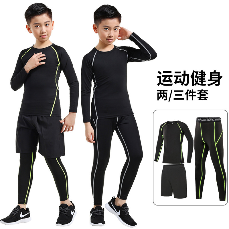 Children's Tights Training Clothes Quick-drying Clothes Boys Autumn and Winter Basketball Football Bottoming Sports Fitness Clothes Suit Boys Children's Tights Training Clothes Quick-drying Clothes Boys Autumn and Winter Basketball Football Bottoming Sports Fitness Clothes Suit Boys
