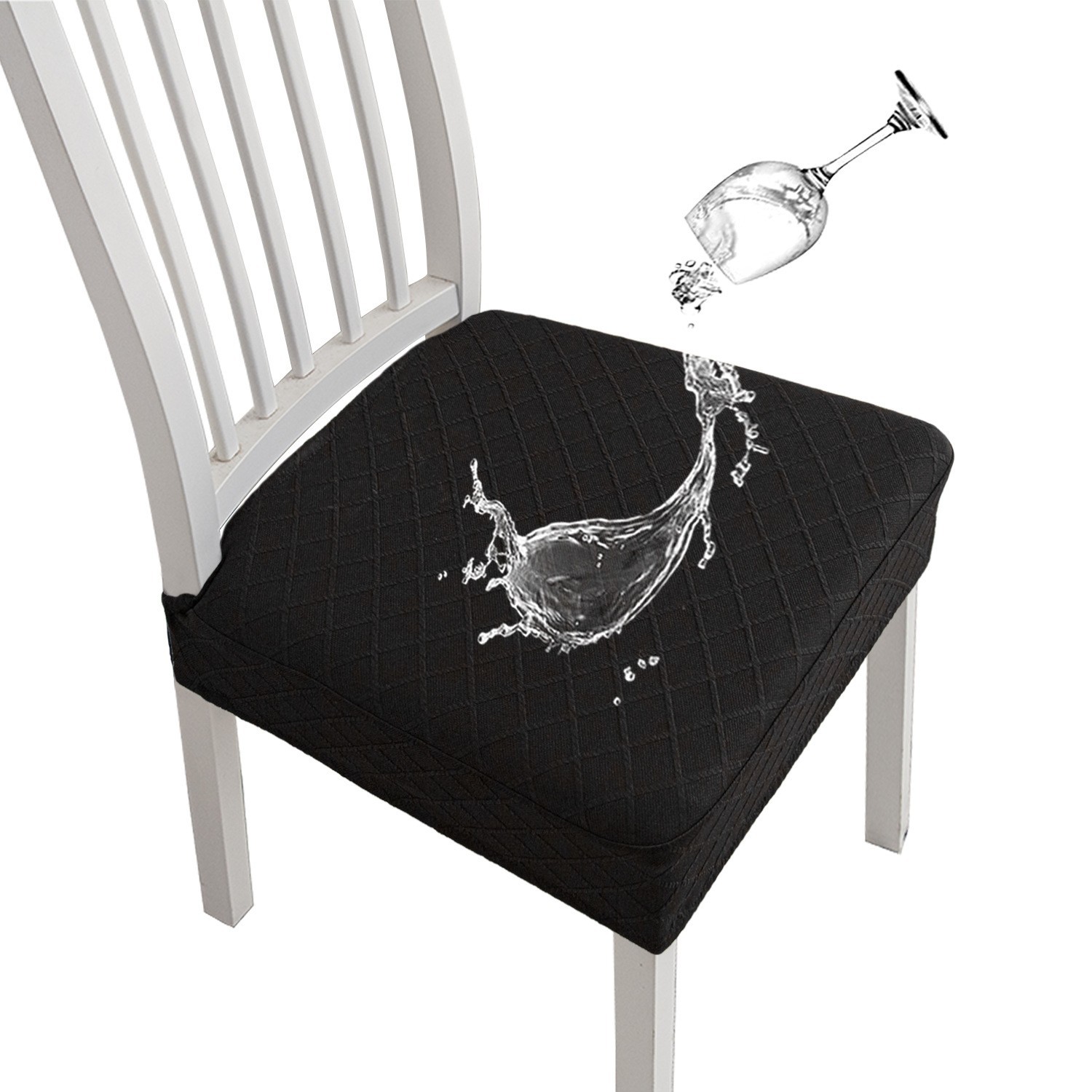 Funda de Silla Transfronteriza de Amazon, Tejida con Patrón de Diamantes, Color Sólido, Elástica, Impermeable, para Hotel, Casa de Huéspedes y Hogar