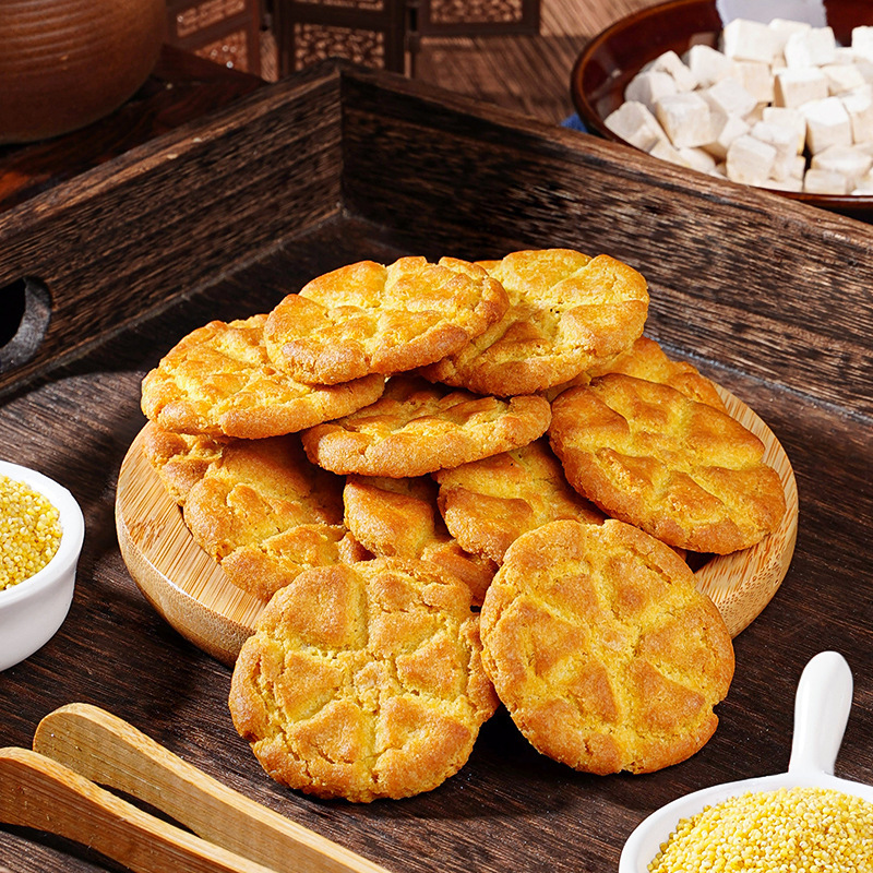 茯苓小米桃酥饼干山药核桃酥老式茶点食品传统早餐糕点心零食小吃|undefined