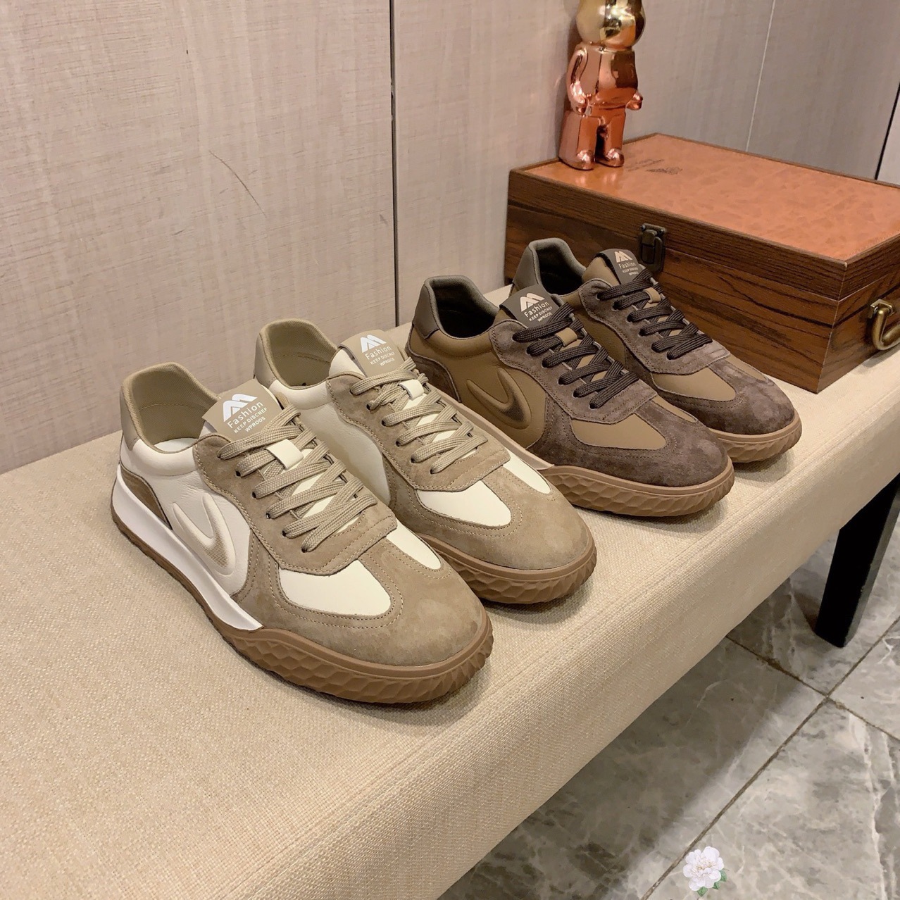 Baskets homme en cuir véritable chaussures décontractées plat_voghion.com