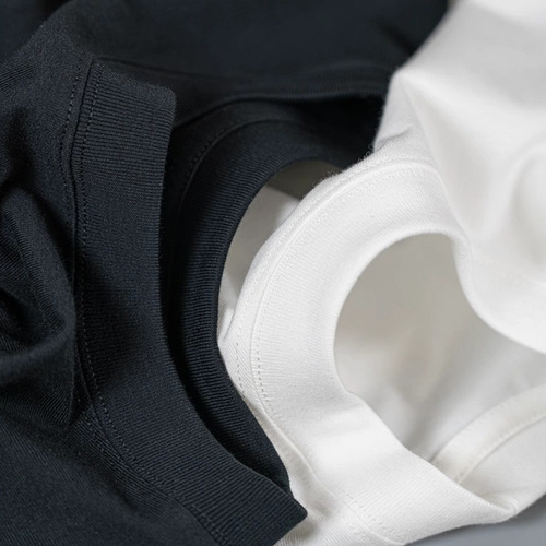 Pure Color Heavyweight Cotton White Long-Sleeve T-Shirt for Men and Women Loose Round Neck Basic Bottom Shirt Top Autumn Clothes