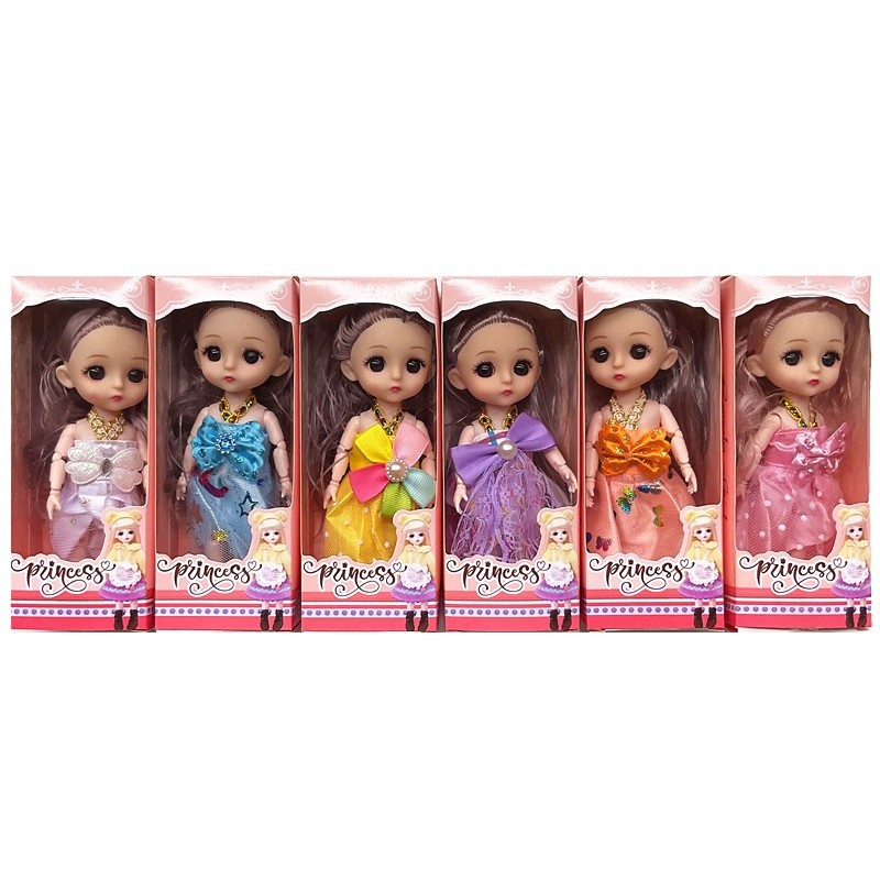 BJD8 puntos 17 cm transfronterizos mini muñeca Barbie simulación de juguetes caseros para chicas premios de caja de regalo