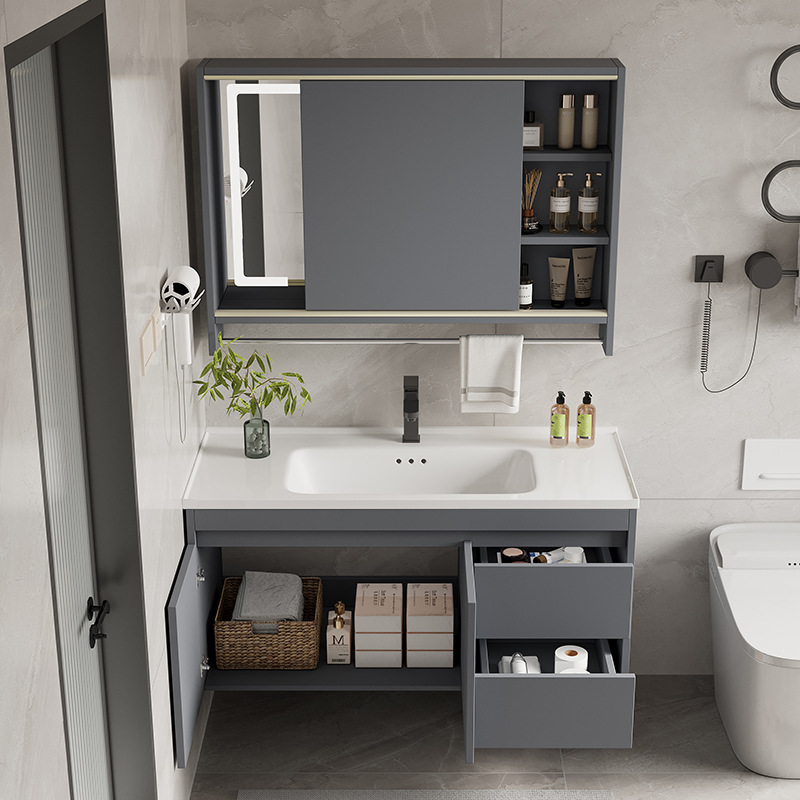 Espejo de Feng Shui de colmena escondido, gabinete de baño de cerámica, lavabo de lavabo, lavabo de mano, gabinete de lavabo