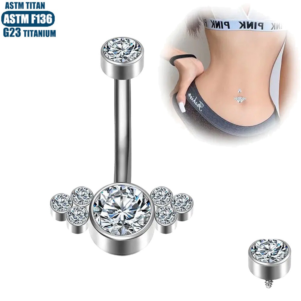 Pointed labret stud close-up product detail