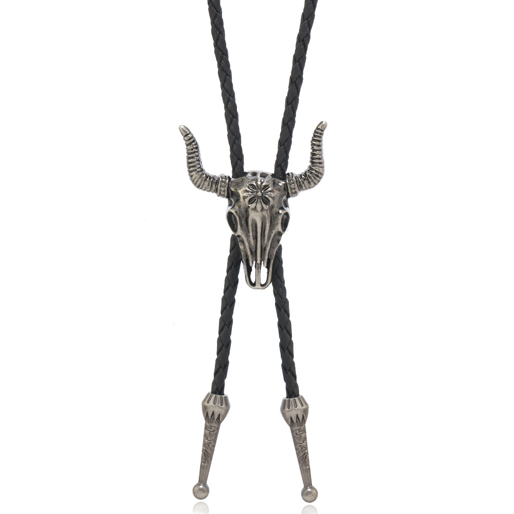 Bolo Tie Necklaces Classification Retro Cattle Eagle Pu Leather Alloy Men's Bolo Tie Necklaces