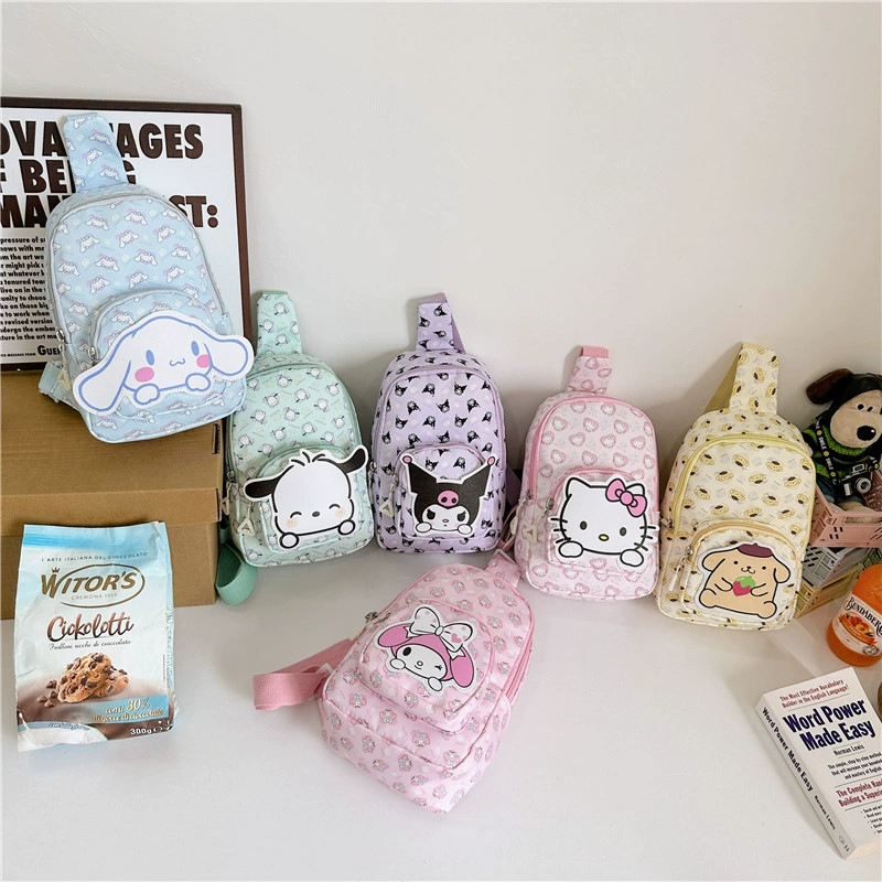 Детские сумки 2025: новая модная сумка через плечо с мультяшным принтом, стильная поясная сумка для мальчиков и девочек, милая сумка-бананка с животными, трендовая нагрудная сумка