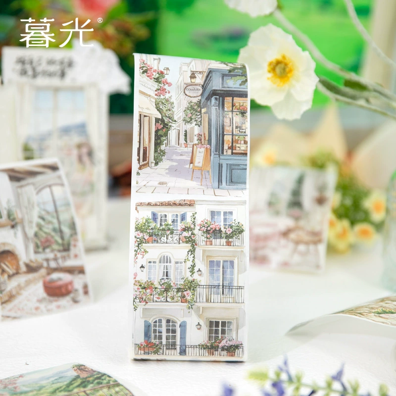 Серия «Сумеречное зеленое поле» с роумингом Washi, длинная петля, лента, иллюстрация, художественный персонаж, уличная сцена, погодный коллаж, 4 стиля