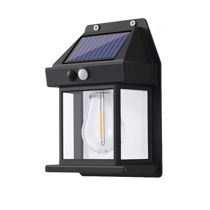 lámpara de inducción solar lámpara de pared exterior lámpara de iluminación exterior lámpara de alambre de tungsteno impermeable lámpara de inducción lámpara de patio inteligente