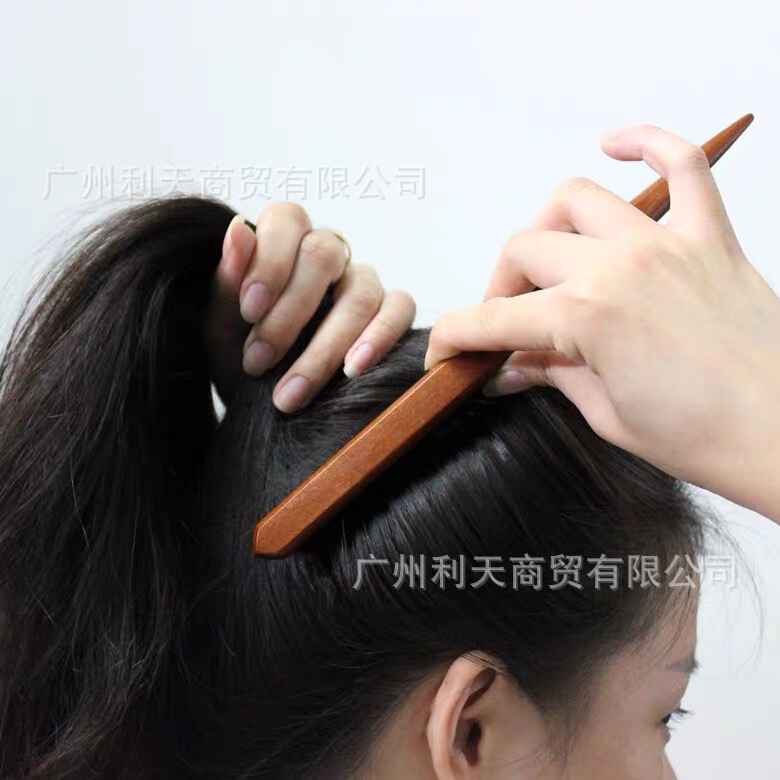 造型猪鬃毛三排美发梳子打毛梳盘发化妆尖尾梳晚妆实木碎发刷子|undefined