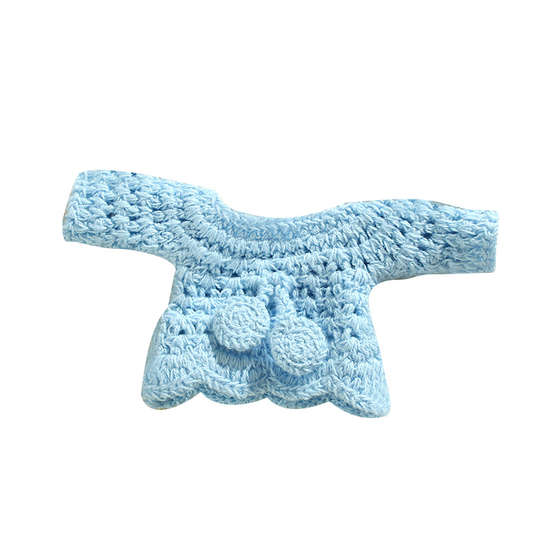Mini wool overalls tops creative handmade diy clothing accessories plush dolls doll clothing accessories