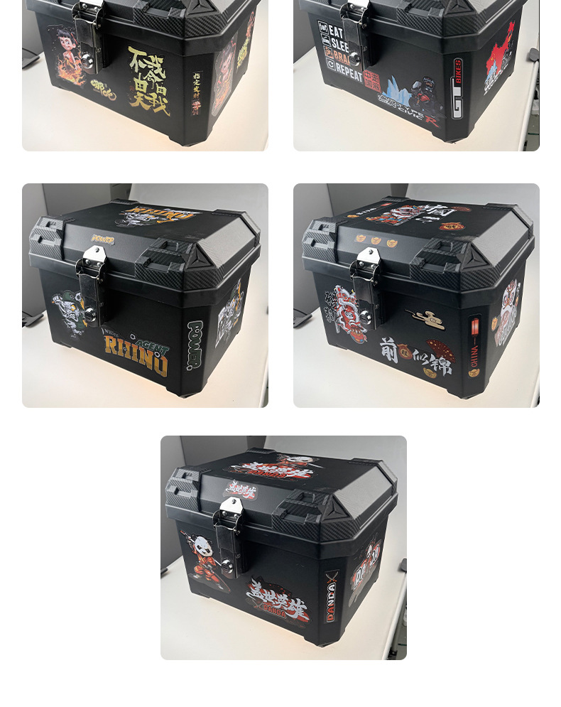 Motorcycle Trunk, Large Capacity Trunk, Scooter Electric Vehicle Rear Trunk, Non-Aluminum Alloy Trunk, Large Size, Universal