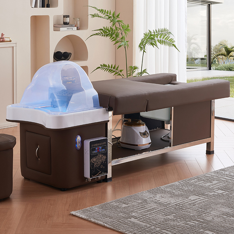 Tratamiento de la cabeza cama de champú para la peluquería especial Cama de Masaje Tailandés circulación de agua fumigación Internet celebridad Acero inoxidable salón de belleza especial