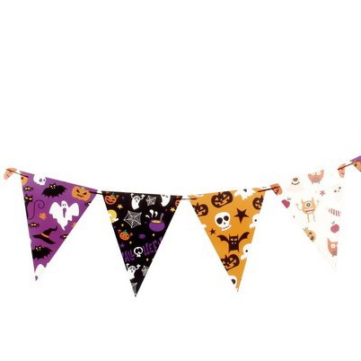Pinjian Halloween decoración papel pull bandera centro comercial bar KTV decoración Halloween suministros pull bandera al por mayor