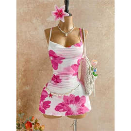 Y 48624 Women Home Wear Sleepwear Dress Floral花朵睡裙