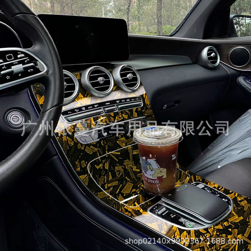 Cross-Border Hot-Selling Car Pet Matte Forged Flower Carbon Fiber Blue Sticker Body Film Interior Color Changing Film High Temperature Resistance