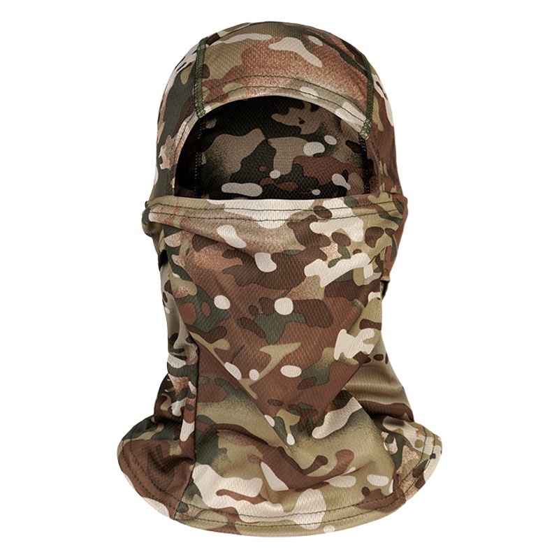 Caperucita de camuflaje americano máscara de sol máscara al aire libre de malla de secado rápido senderismo capucha protectora a prueba de viento