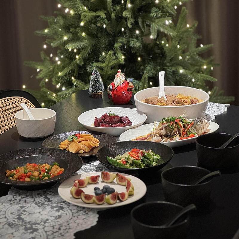 Light Luxury High-End Dinnerware Set for Home Use, 2026 New Model Frosted Rice Bowls, Ceramic Plates, Underglaze Colored Bowls and Dishes