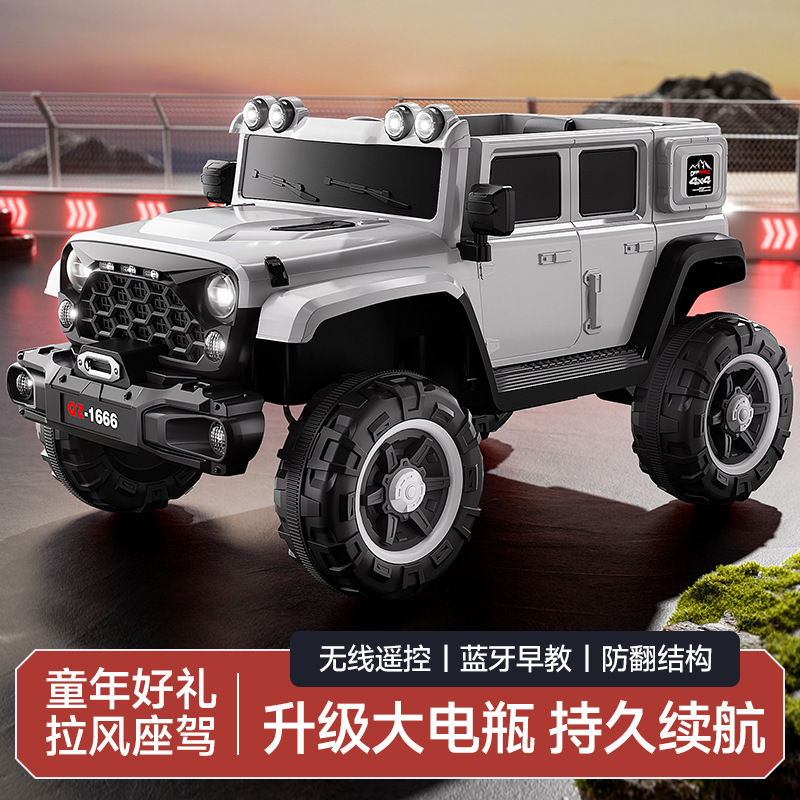 New Model of Children's Electric Car That Can Carry People, Four-Wheel Drive Off-Road Vehicle with Bluetooth Music, Four-Wheel Remote Control Car for Boys and Girls New Model of Children's Electric Car That Can Carry People, Four-Wheel Drive Off-Road Vehicle with Bluetooth Music, Four-Wheel Remote Control Car for Boys and Girls