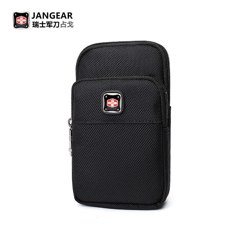 New Swiss Army Knife Mobile Phone Bag Men's Oxford Cloth Waist Bag Waist Coin Purse Bag Lightweight Small Bag Work Bag