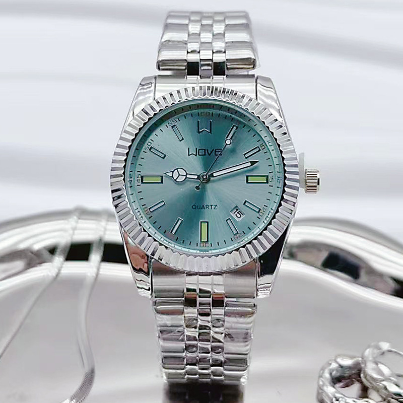 Reloj de Cuarzo para Mujer con Correa de Acero, Acero Inoxidable y Aleación, Resistente al Agua, para Uso Diario image 10