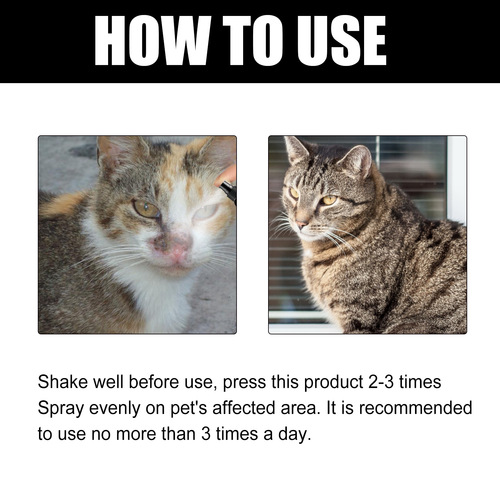 YEGEBONG cat ringworm spray, pet cat removal of mites, cat ringworm, skin care, external anti-itch spray