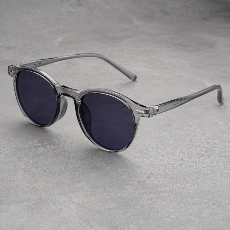 韓国版超軽量サングラス丸枠紫外線防止サングラスレトロなファッション個性日韓系丸枠近視メガネ