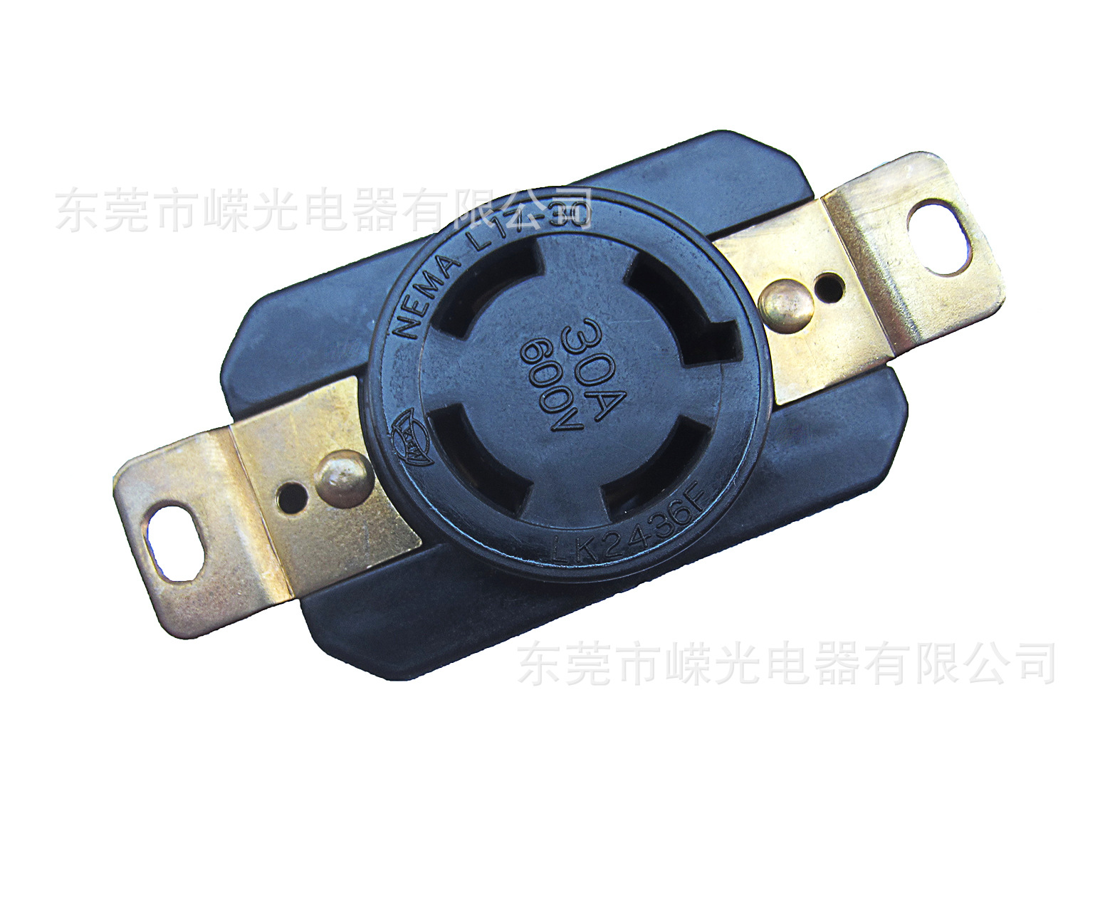 LK-2436F NEMA  L17-30R 30A 600V三相四线美规防脱落半导体插座