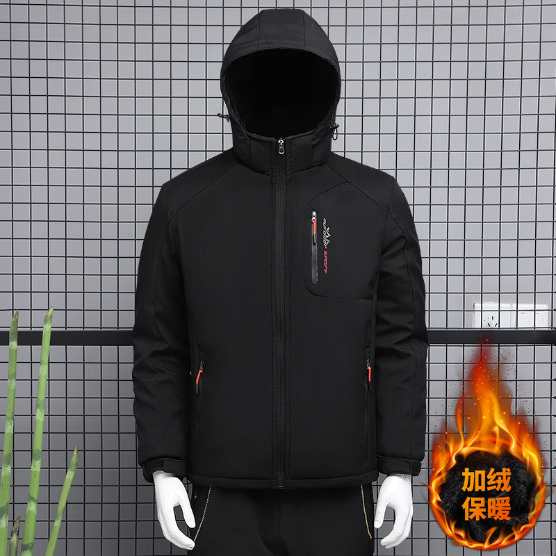 Otoño y invierno hombres y mujeres engrosados algodón moda pareja ropa deportiva de algodón coreana casual suelta chaqueta de color sólido