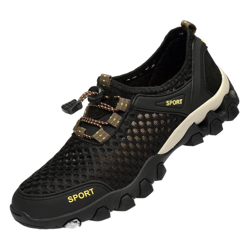 Zapatos de hombre zapatos de moda de verano Zapatos de vadeo transpirables al aire libre antideslizante zapatos de senderismo de fondo suave zapatos casuales deportivos de los hombres zapatos de malla de los hombres