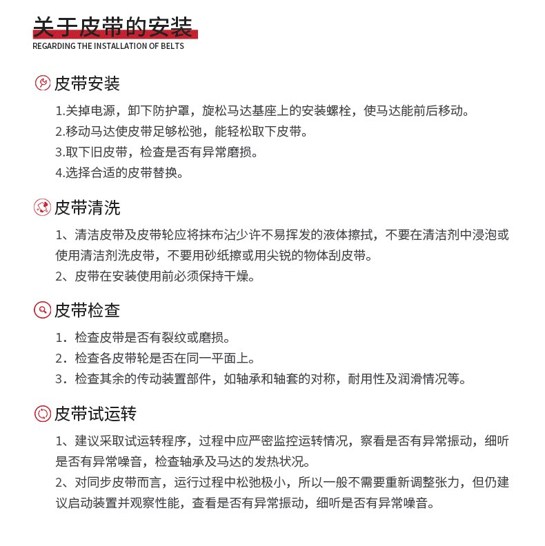 Gates Industrial Rubber V-Belt Collection A-Type/B-Type/C-Type B25 to B214 Toothless Transmission Belt