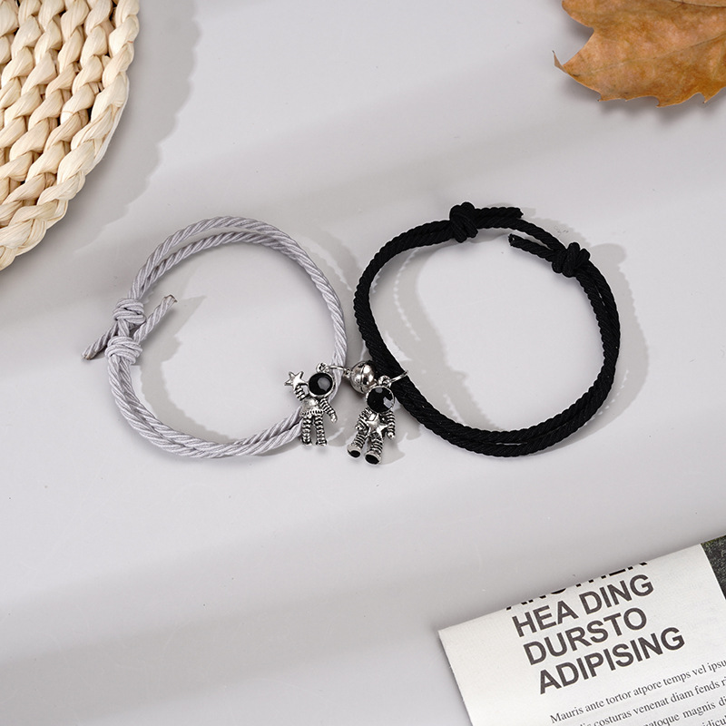 Bracelets Classification rope Chain Material Simple Style Astronaut Alloy Rope Woven Chain String Bracelets Wholesale