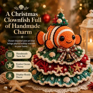 跨境爆款Layered Ocean Christmas Yarn Art Kit海洋圣诞套材料包