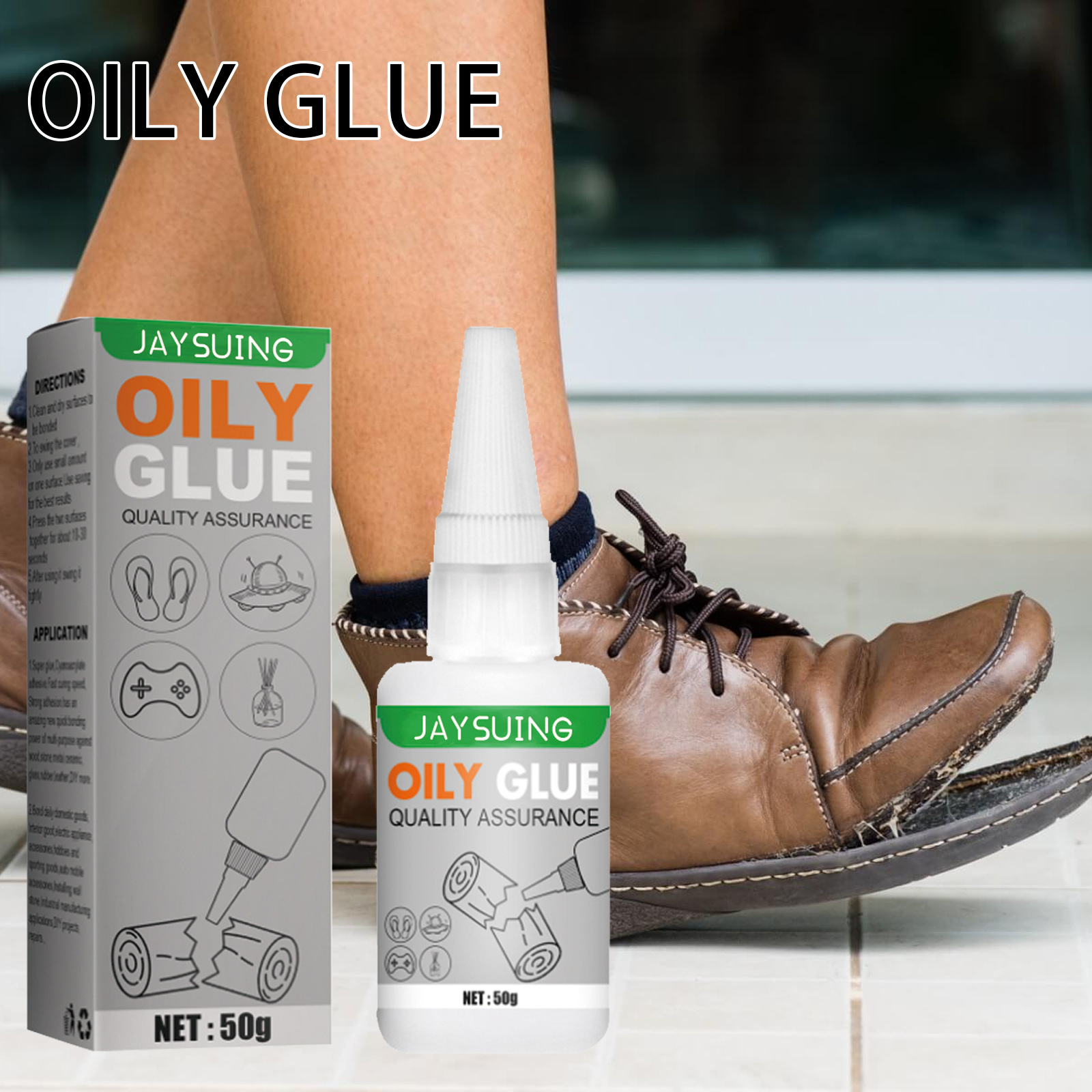 Jaysuing Multifunctional Casting Glue Transparent Waterproof Oily Original Glue Shoe Repair Instant Adhesive Plastic Metal