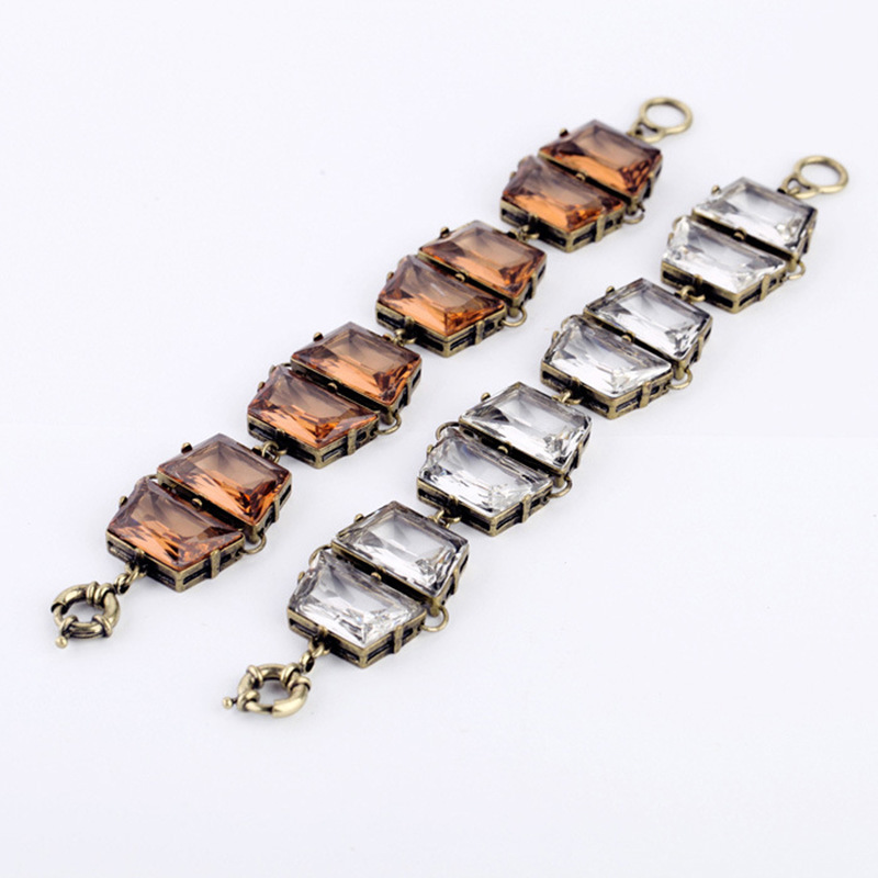 Wholesale Jewelry Color Square Gemstone Bracelet Nihaojewelry display picture 4