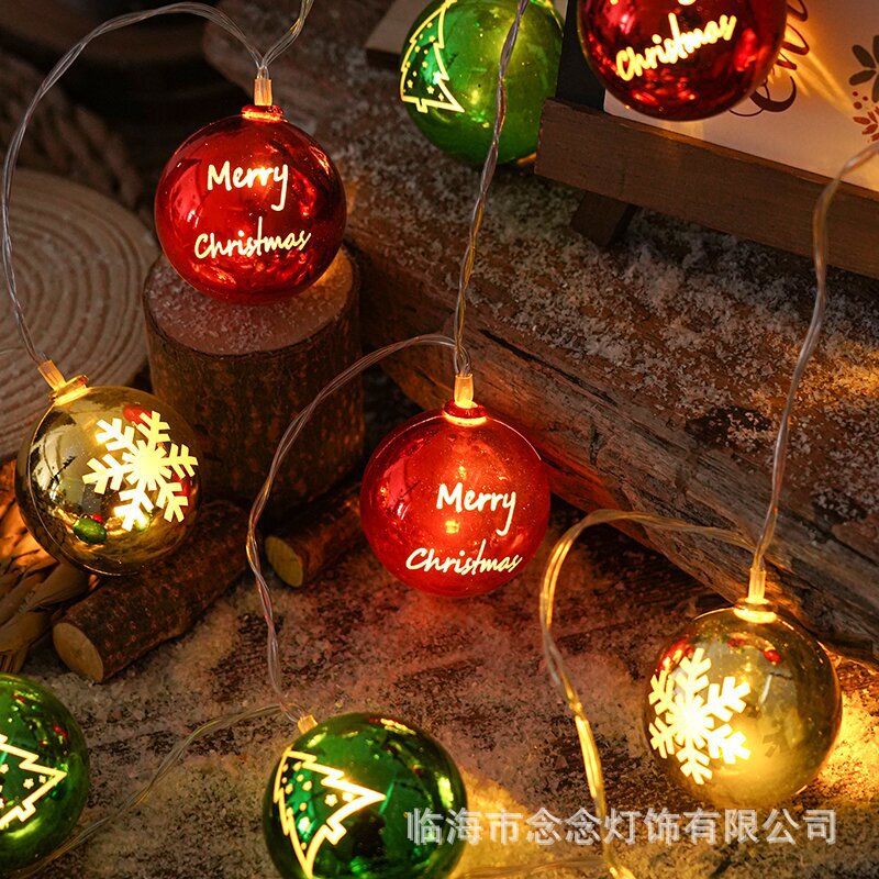 国境を越えた新しい人気LEDクリスマス五角星球灯串五角星鏡面メッキ雰囲気装飾|undefined