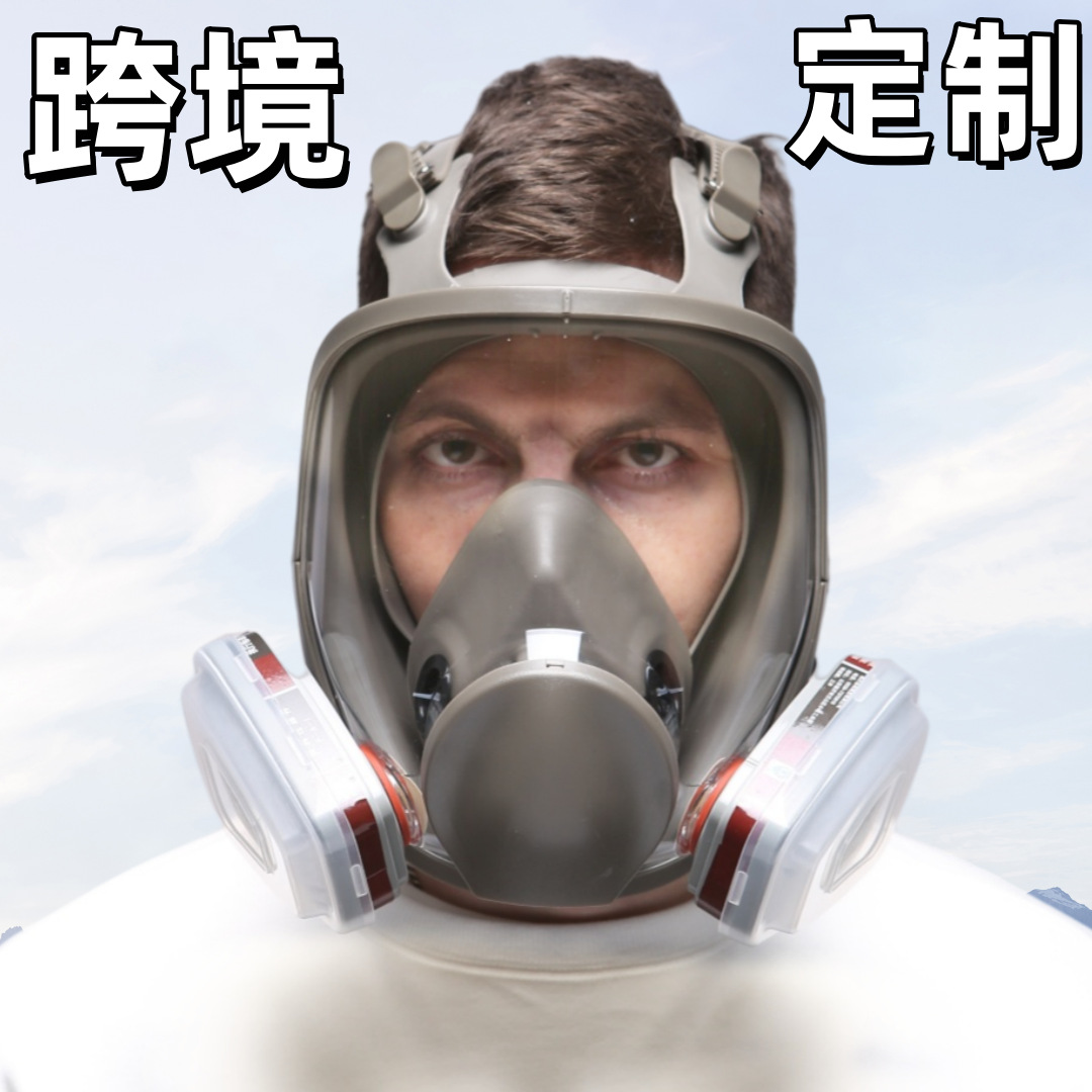 6800防毒面具全面罩喷漆打磨防护全脸大视野专用头罩防尘防护毒气