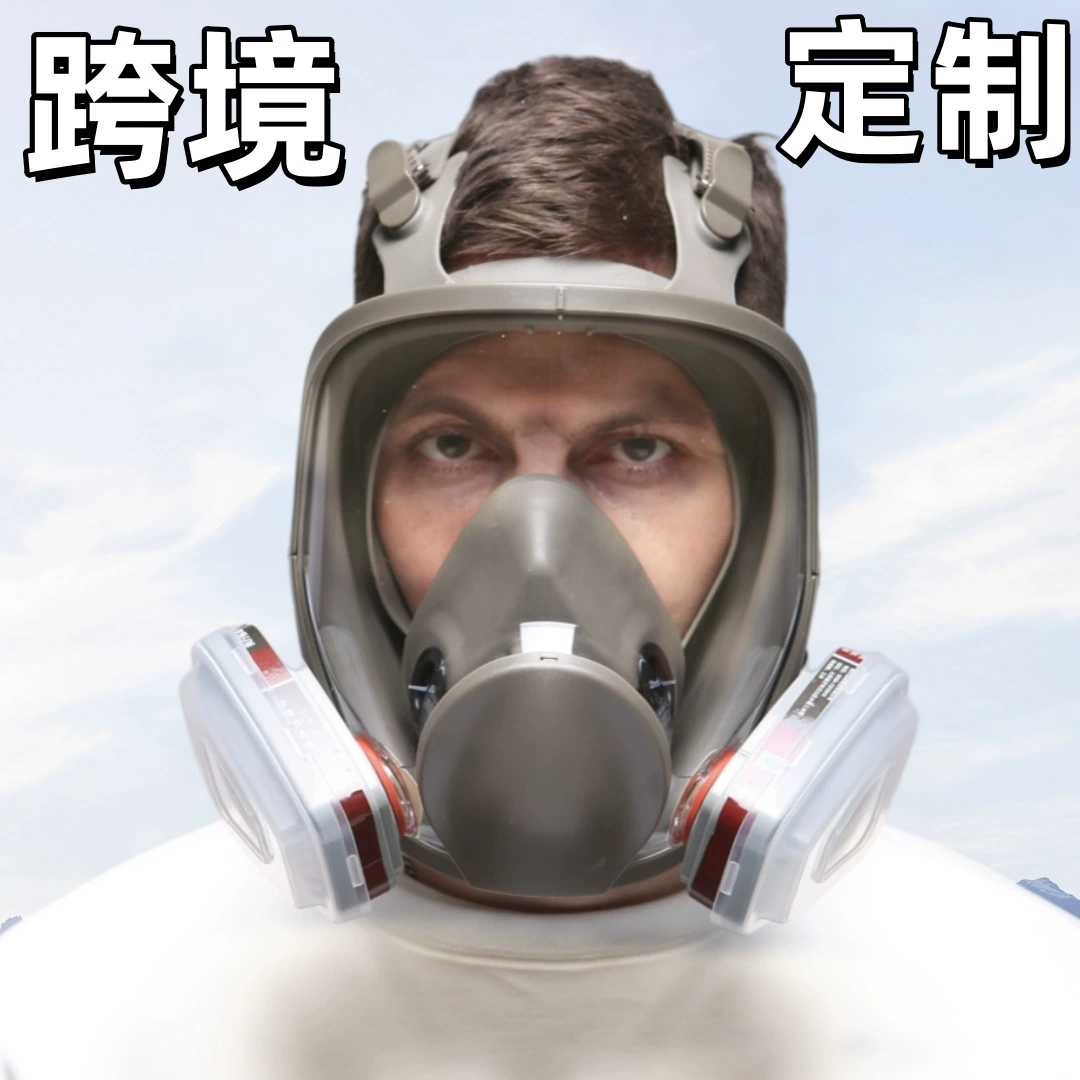 6800 Противогаз Полнолицевая краска Защита от полировки Полнолицевая широкое поле зрения Специальный капюшон Защита от пыли и ядовитых газов